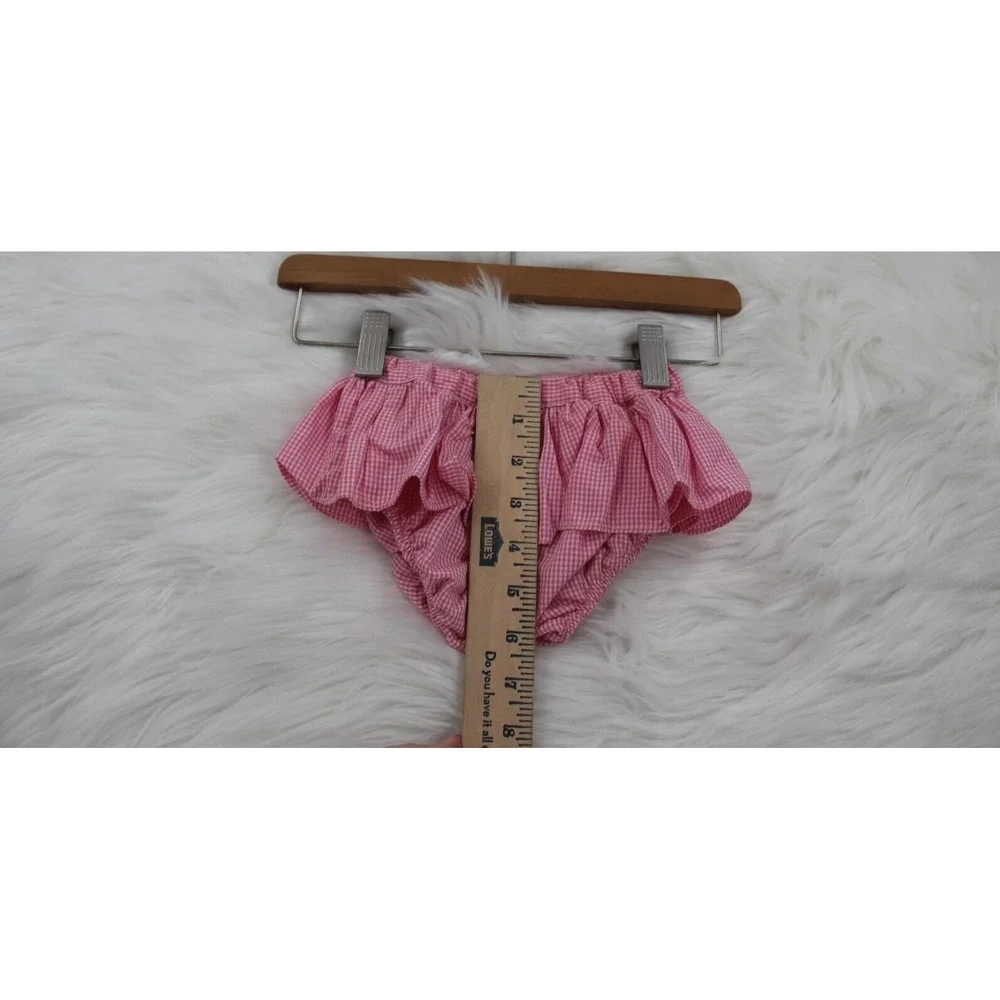 This and That Baby Girls 12M Top & Bottom 2 pc Set Pink White Gingham Emmie #43
